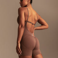 Define 2.0 Seamless Scrunch Short Unitard | Mocha