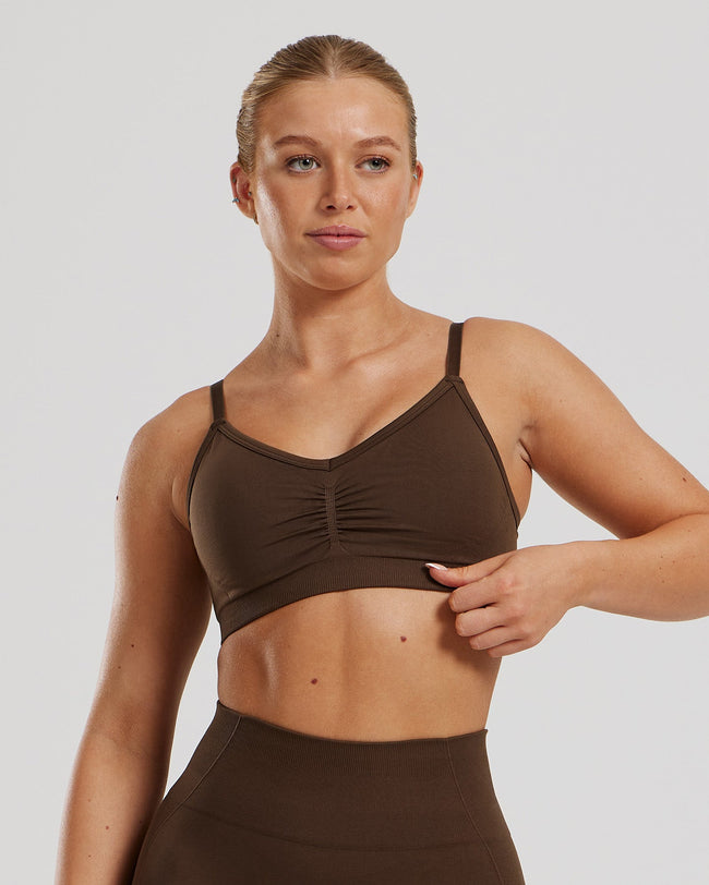 Define 2.0 Seamless Scrunch Bralette | Cocoa