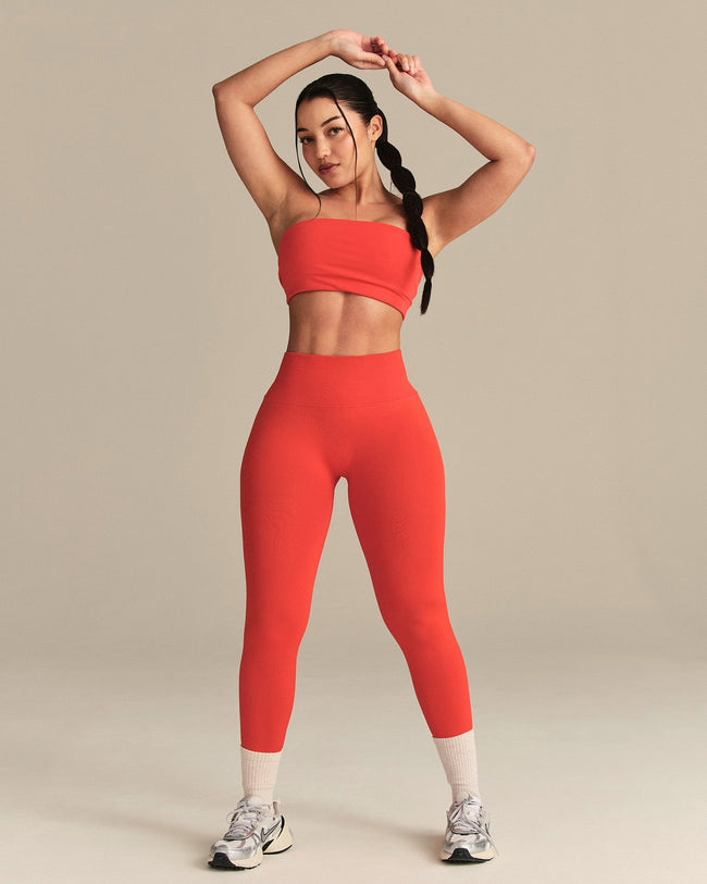 Define 2.0 Seamless Low Back Leggings | Lava Red