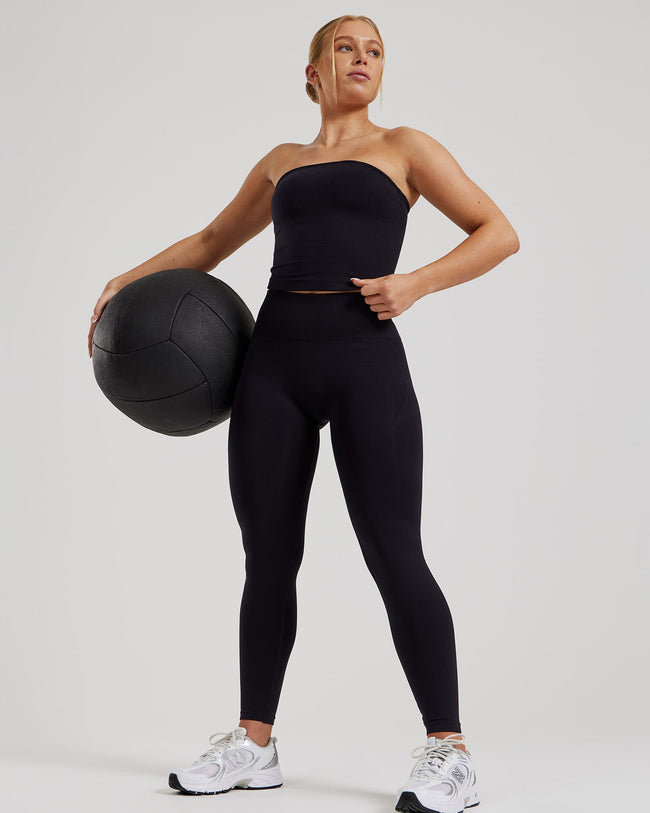 Define 2.0 Seamless Longline Bandeau Bra | Black