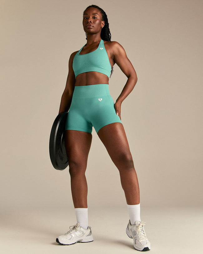 Power Seamless Shorts | Marine Green