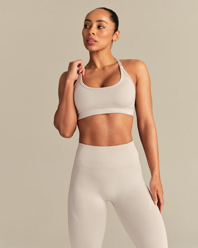 Define 2.0 Seamless Cross Back Bra | Stone