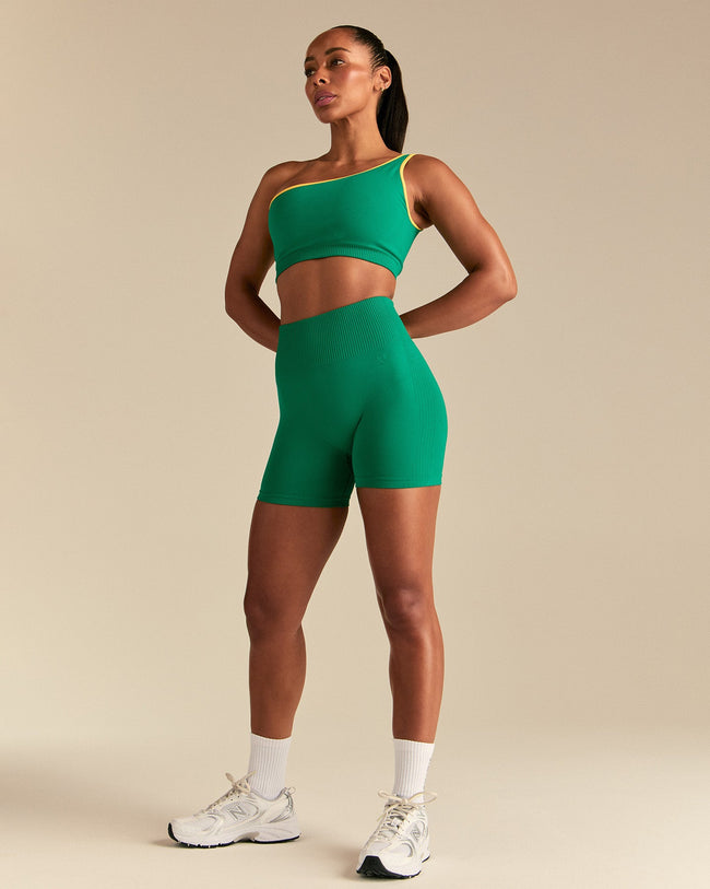 Power Seamless Scrunch Shorts | Amazonia Green