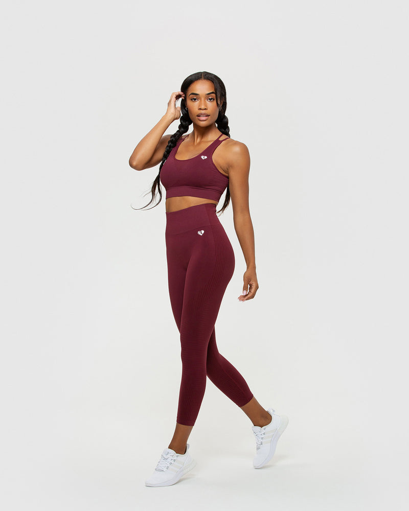 Power Seamless 7/8 Leggings | Dark Cherry
