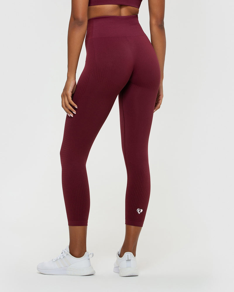Power Seamless 7/8 Leggings | Dark Cherry