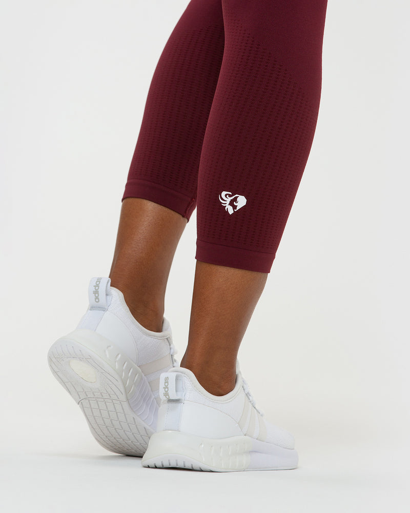 Power Seamless 7/8 Leggings | Dark Cherry