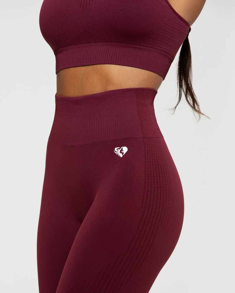 Power Seamless 7/8 Leggings | Dark Cherry