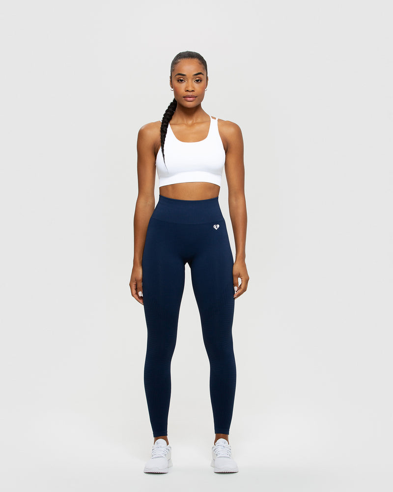 Power Seamless Sports Bra | White