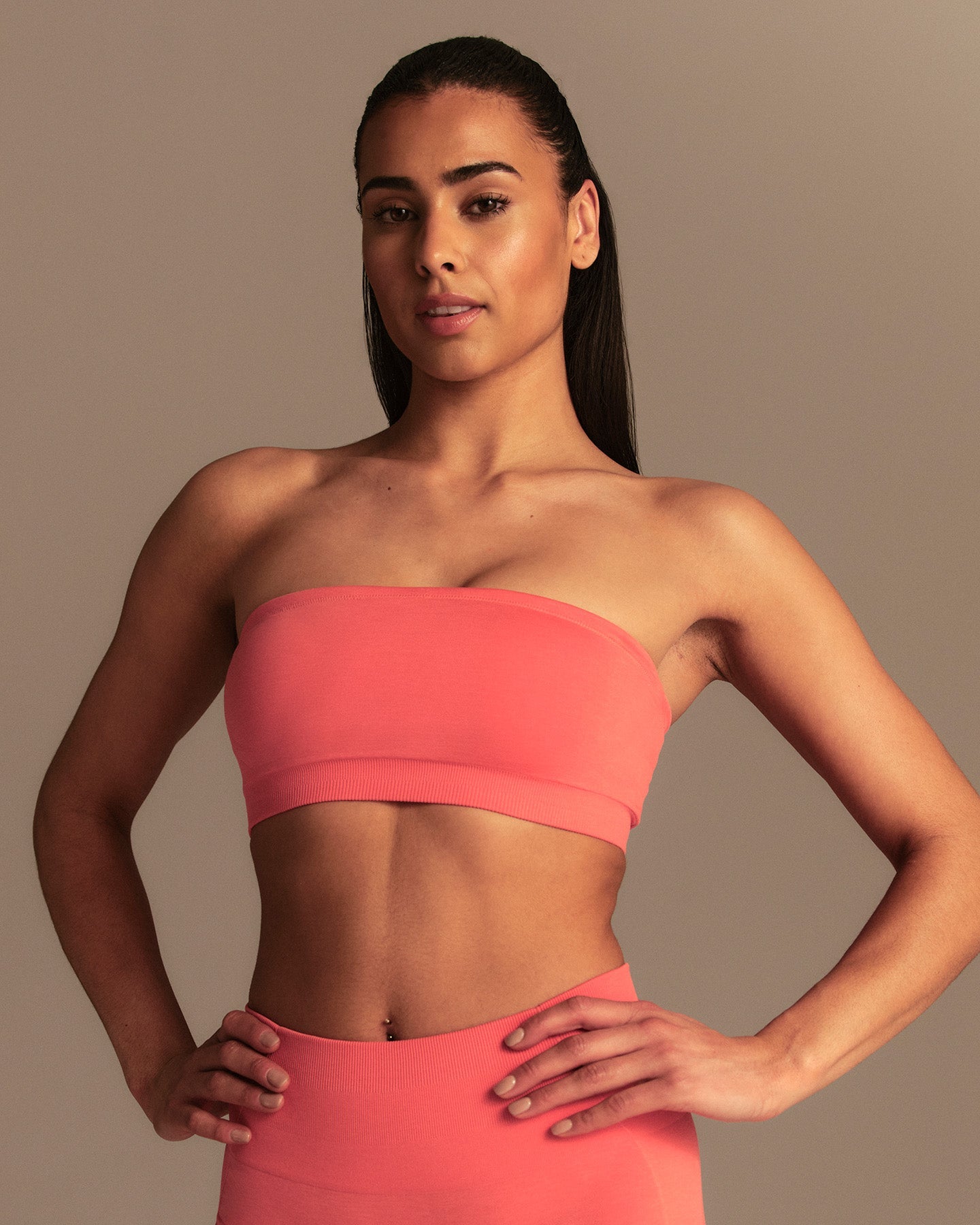 Define 2.0 Seamless Bandeau Bra | Sunlit Coral