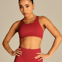 Power Adjustable Sports Bra | True Red