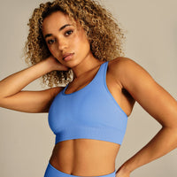 Power Adjustable Sports Bra | Chambray Blue