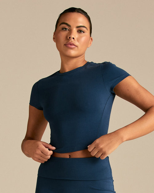 Cotton Contour Short Sleeve T-Shirt | True Navy
