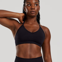 Define 2.0 Seamless Halter Neck Bra | Black