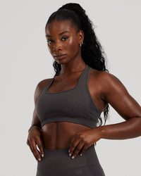 Motion Seamless Racer Back Bra | Graphite