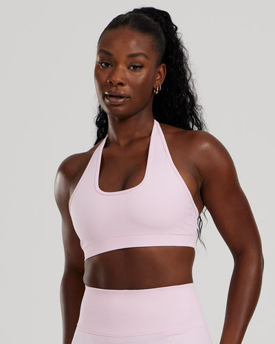 Motion Seamless Halter Bra | Quartz