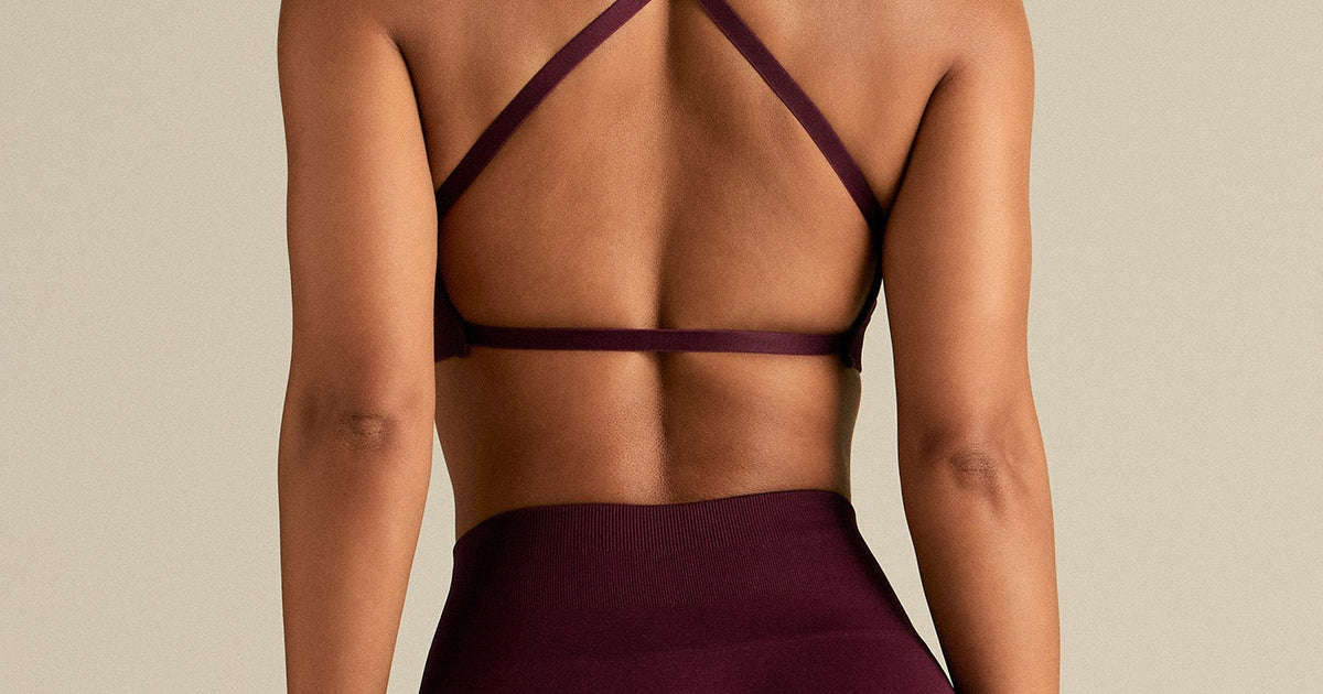 Define 2.0 Seamless Cross Back Bra | Merlot