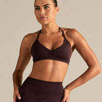 Define 2.0 Seamless Scrunch V-Neck Bra | Cafe Noir