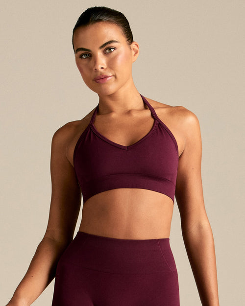 Define 2.0 Seamless Halter Neck Bra | Merlot