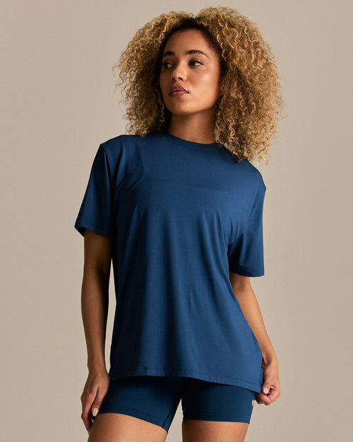 Comfort Oversized Hook Up T-Shirt | True Navy