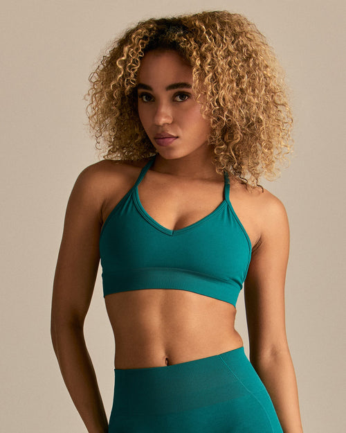 Define 2.0 Halter Neck Bra | Eden Green