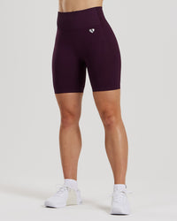 Power Seamless Cycling Shorts | Midnight Plum