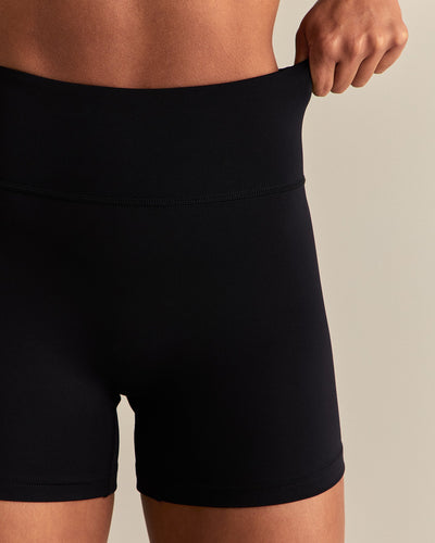 Essential High Waist Shorts | Black