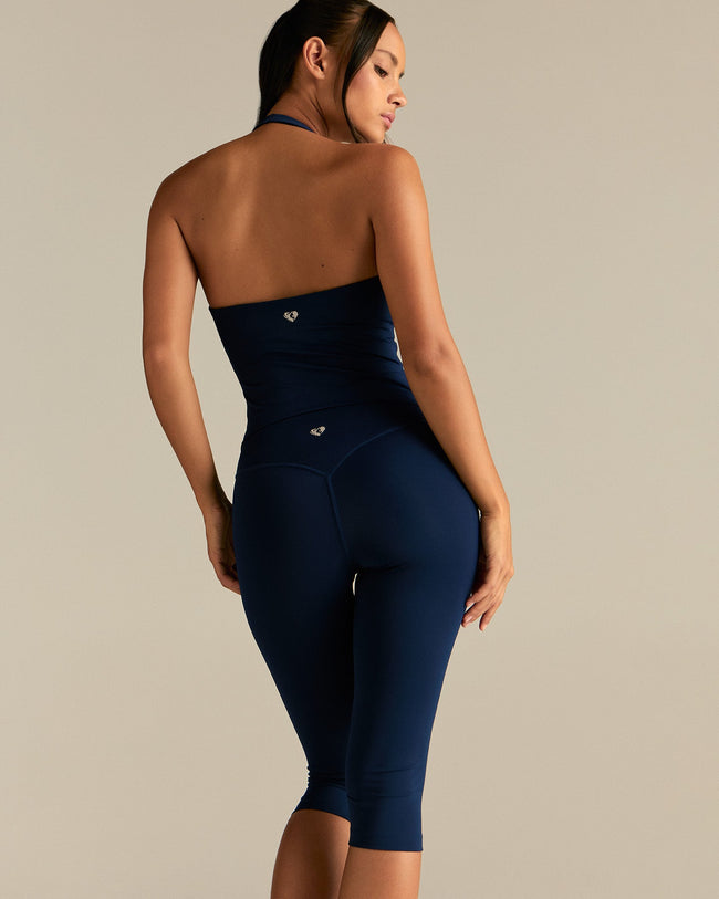 Essential Halter Tank | Sapphire Blue