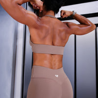 Essential Twist Front Halter Bra | Caribou