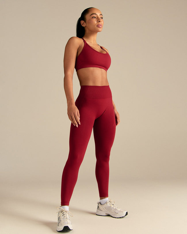 Define 2.0 Seamless Scrunch Leggings | True Red