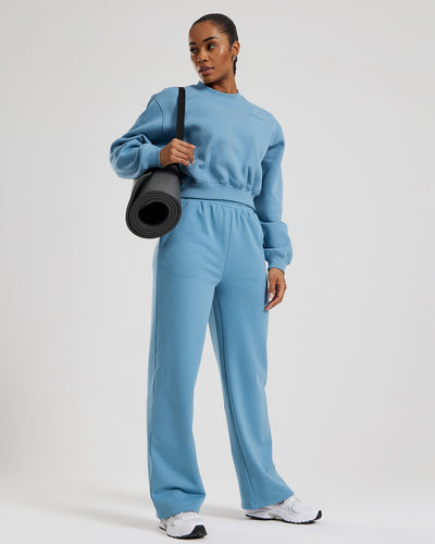 Comfort Cropped Crew Neck | Basalt