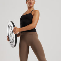 Essential Built-In Bra Midi Tank | Black