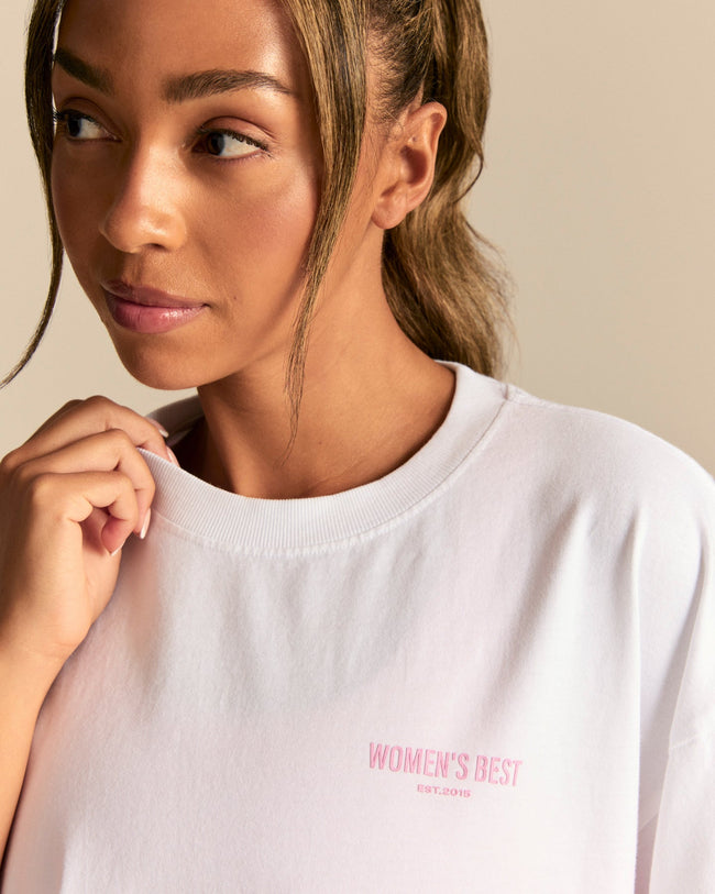 Comfort Oversized Barbell Society Short Sleeve T-Shirt | White (2/6)