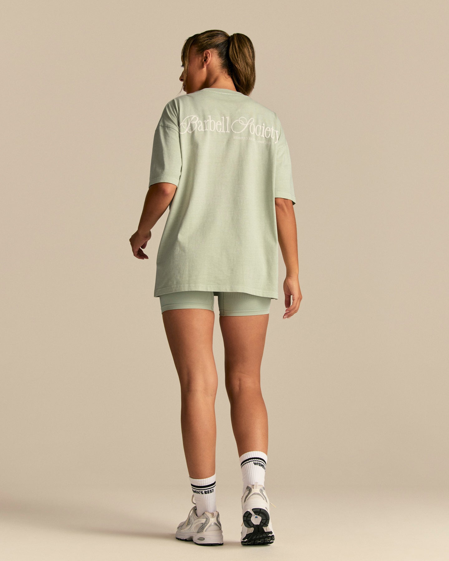 Comfort Oversized Barbell Society Short Sleeve T-Shirt | Calming Green (2/6)