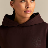 Comfort Oversized Health Club Graphic Hoodie | Cafe Noir