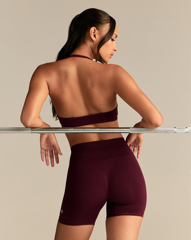 Define 2.0 Seamless Scrunch V-Neck Bra | Merlot