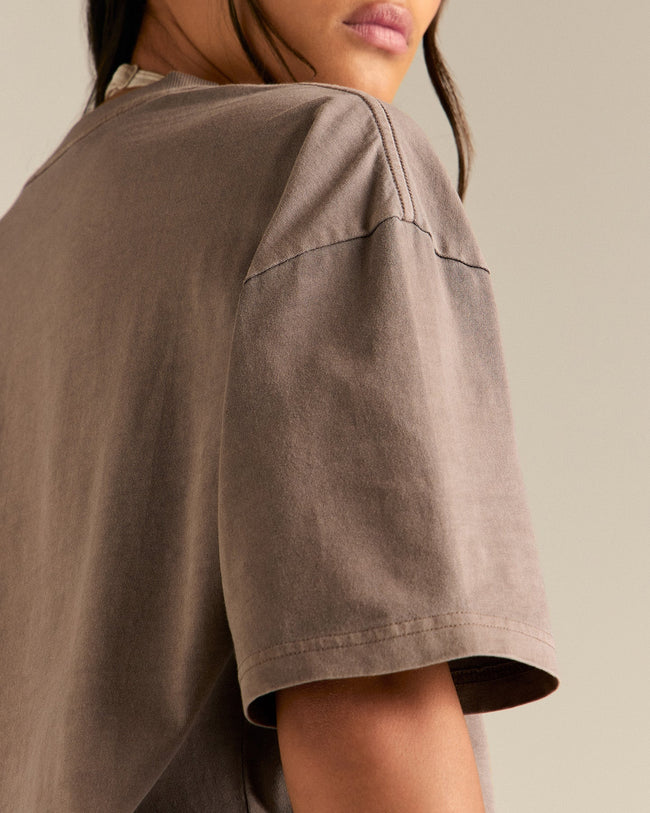 Comfort Oversized Short Sleeve T-Shirt | Vintage Mocha