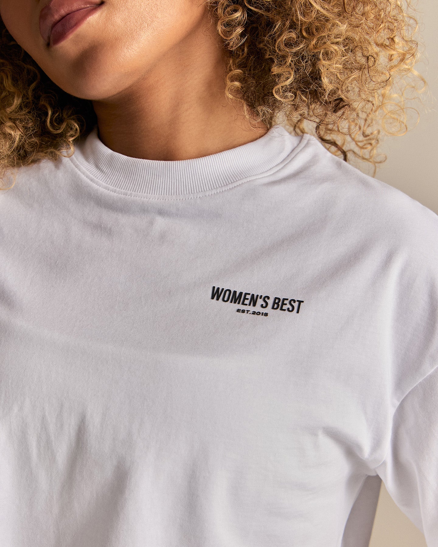 Comfort WB Logo Oversized Cropped T-Shirt | White