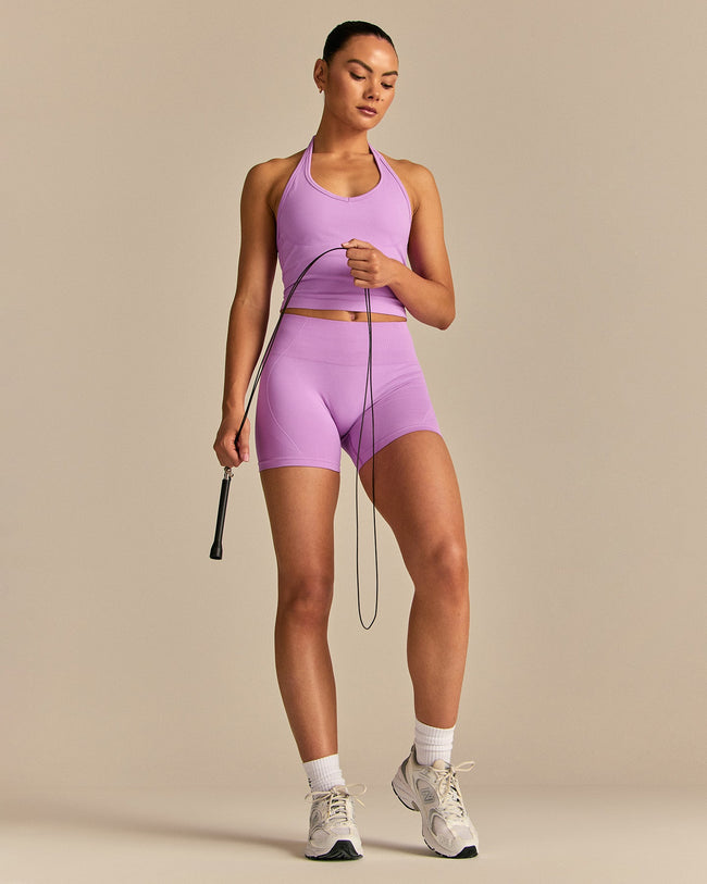 Define 2.0 High Waist Scrunch Shorts 4" | Vivid Orchid