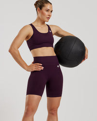 Power Seamless Sports Bra | Midnight Plum