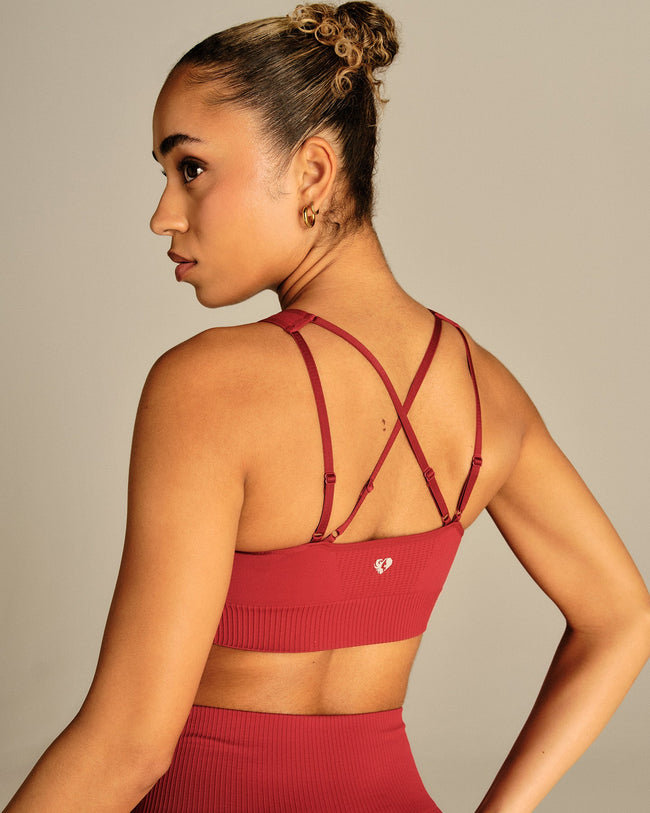 Power Adjustable Sports Bra | True Red