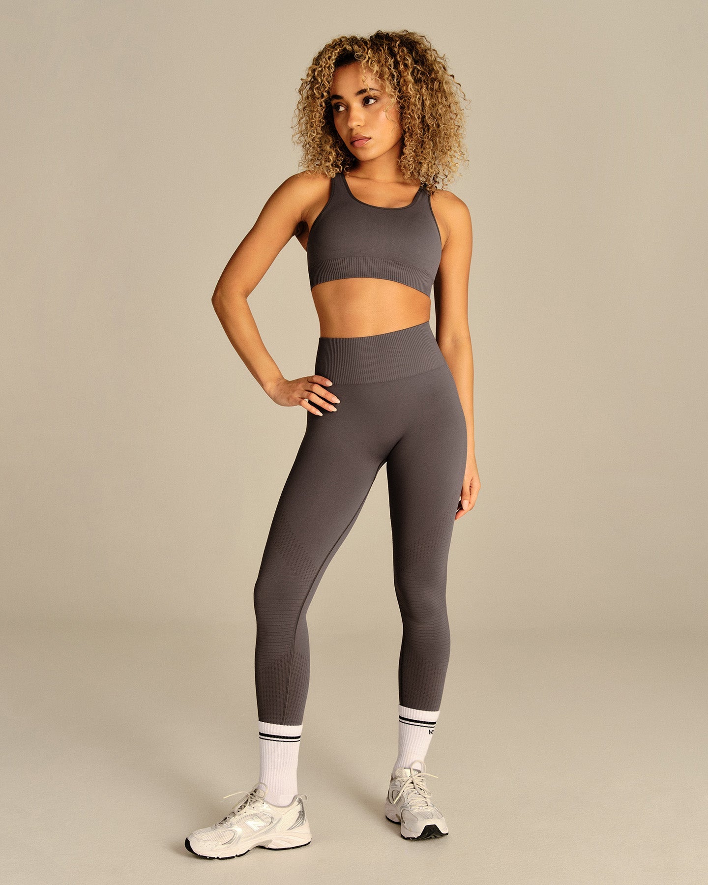 Power Adjustable Sports Bra | Slate Grey