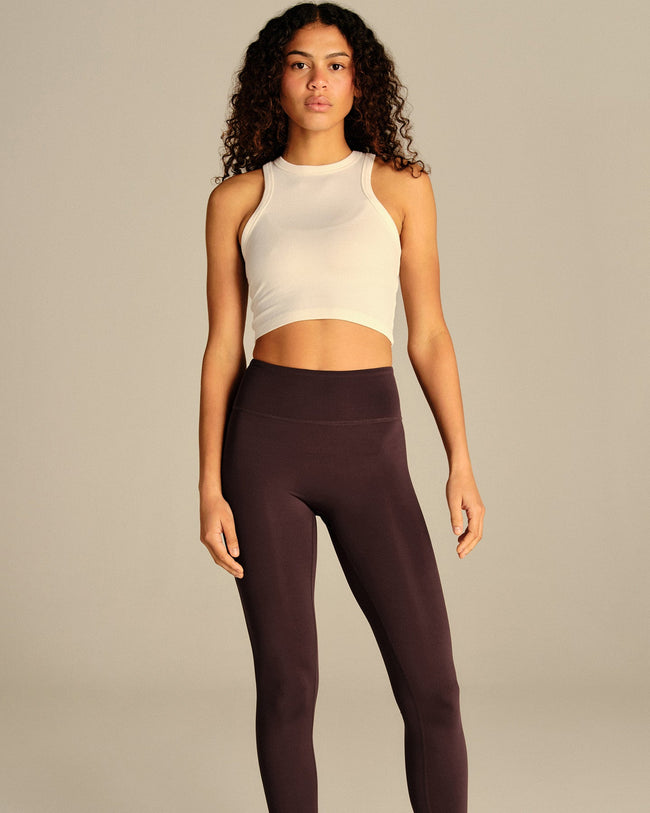 Comfort Ribbed Cropped Tank | Coconut White