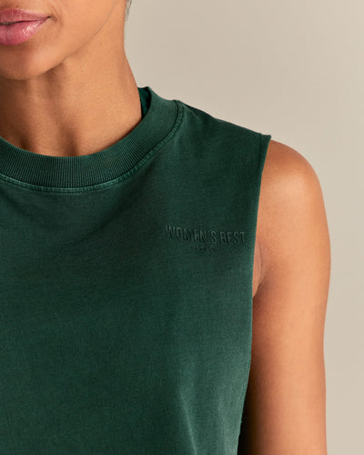 Comfort Drop Armhole Tank | Vintage Emerald