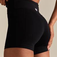 Essential High Waist Shorts | Black