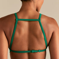 Define 2.0 Seamless High Neck Backless Bra | Amazonia Green