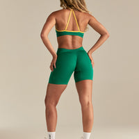 Define 2.0 Seamless Scrunch V-Neck Bra | Amazonia Green