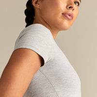 Cotton Contour Short Sleeve T-Shirt | Grey Marl