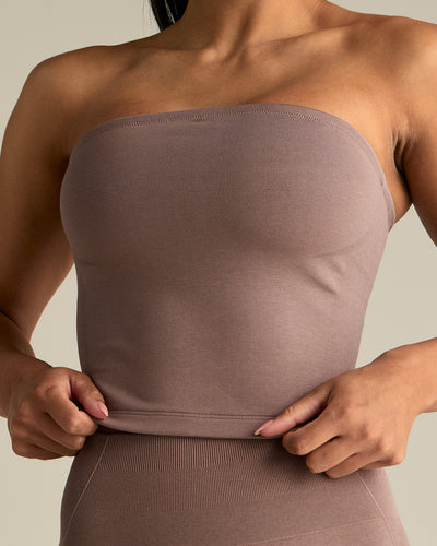 Define 2.0 Seamless Longline Bandeau Bra | Mocha
