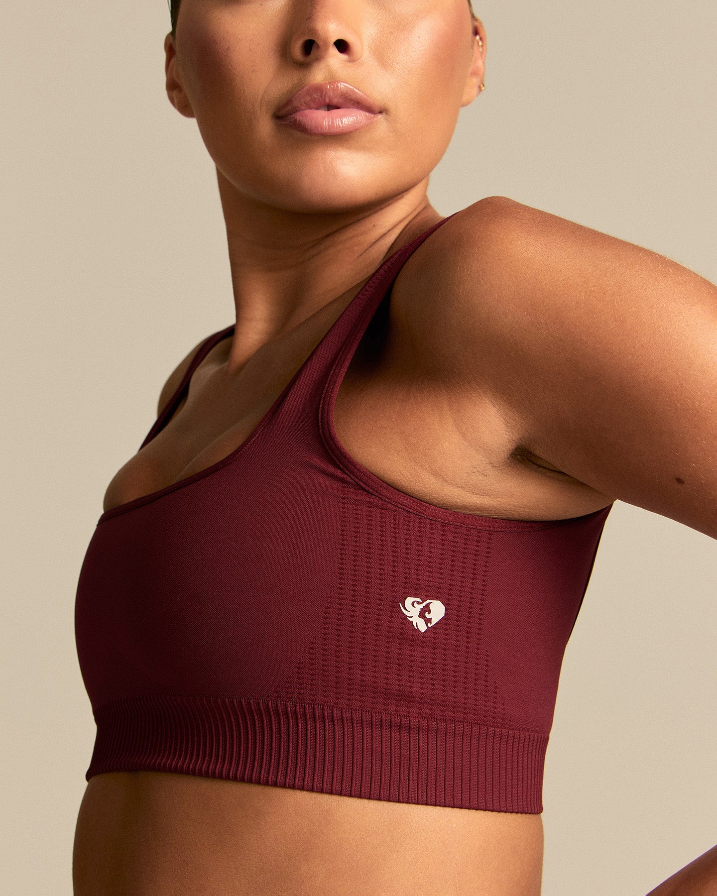 Power Open Back Mini Bra | Oxford Red