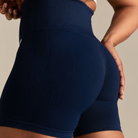 Power Seamless Scrunch Shorts | Sapphire Blue